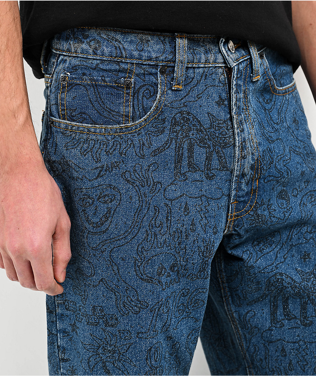 Vans Check-5 Printed Vintage Indigo Skate Jeans