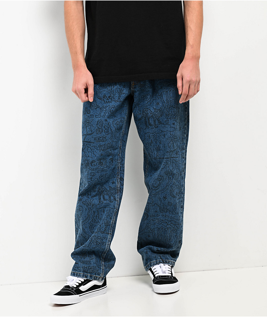 Vans Check-5 Printed Vintage Indigo Skate Jeans