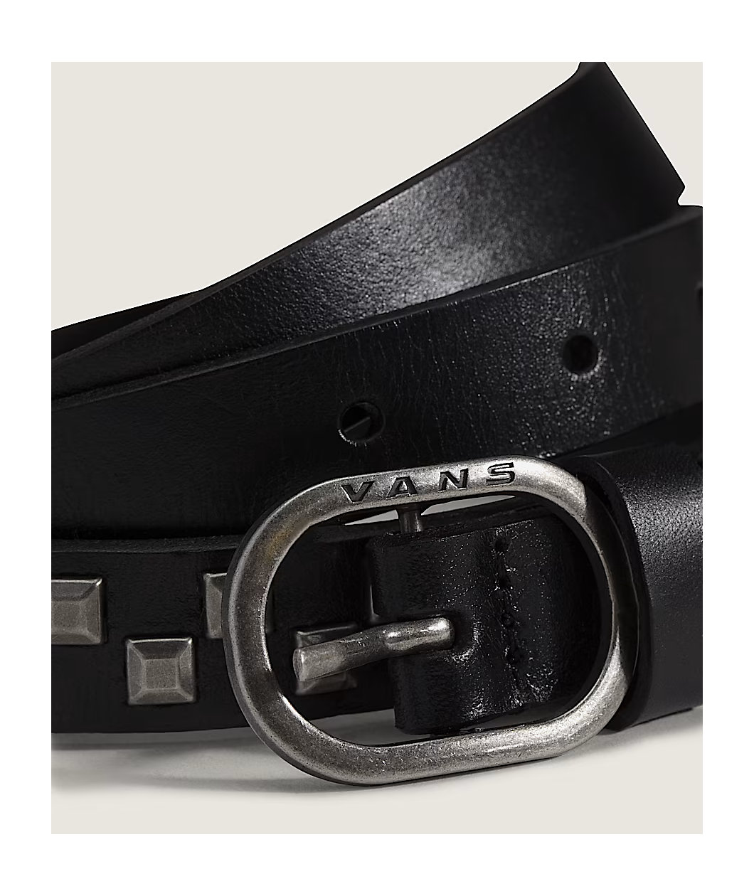 Vans Check Black Leather Belt