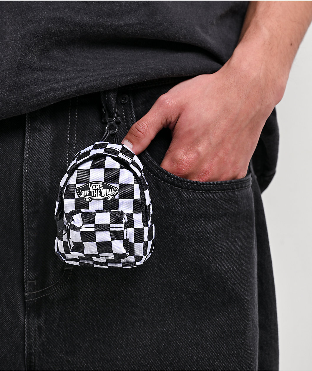 Vans Checkered Black Backpack Bag Charm