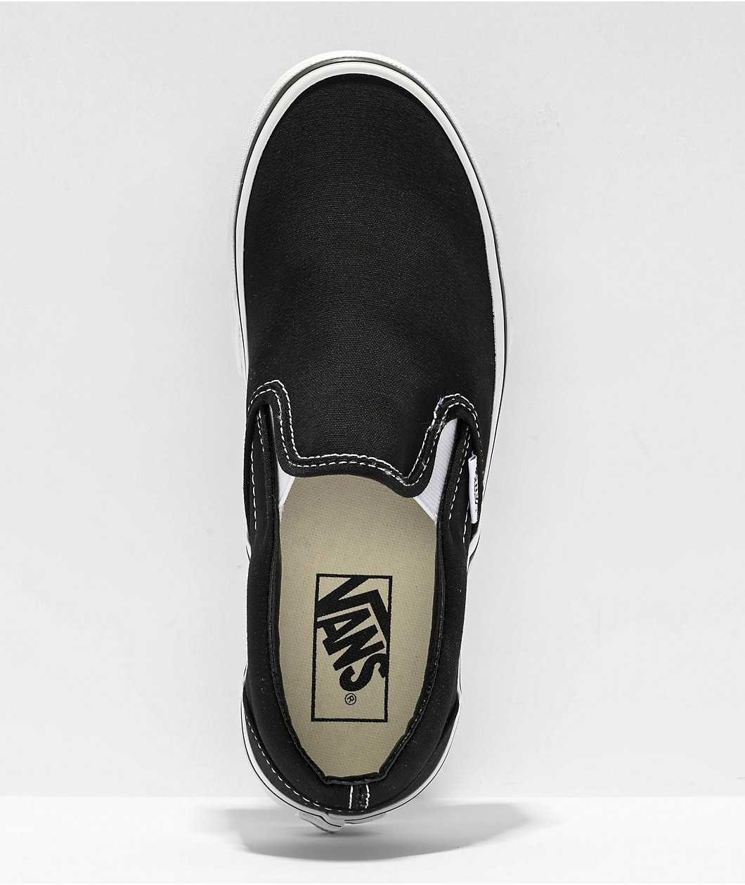 Vans Classic Black & White Slip On Stackform Skate Shoes