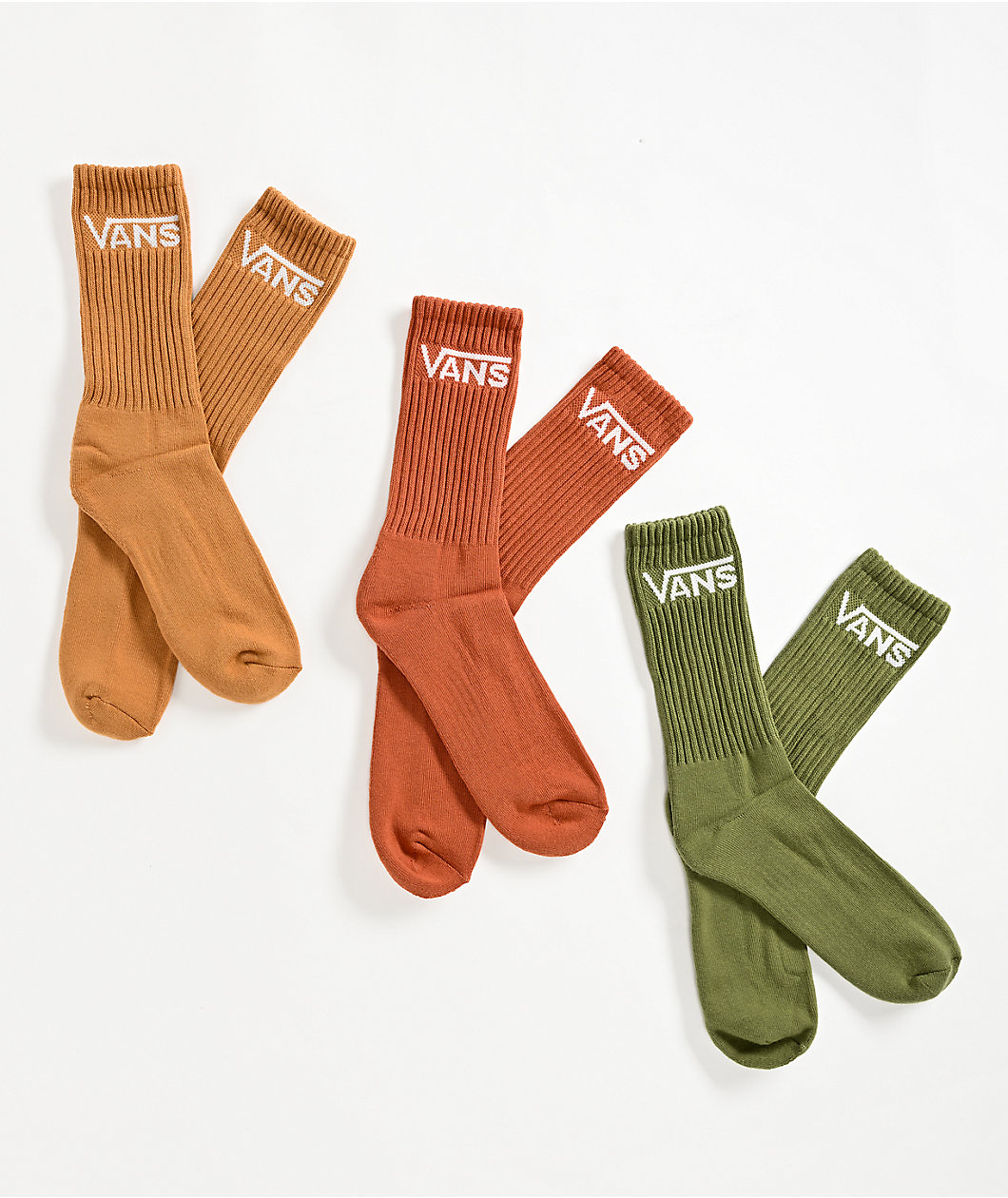 Vans Classics Brown Sugar 3-Pack Crew Socks