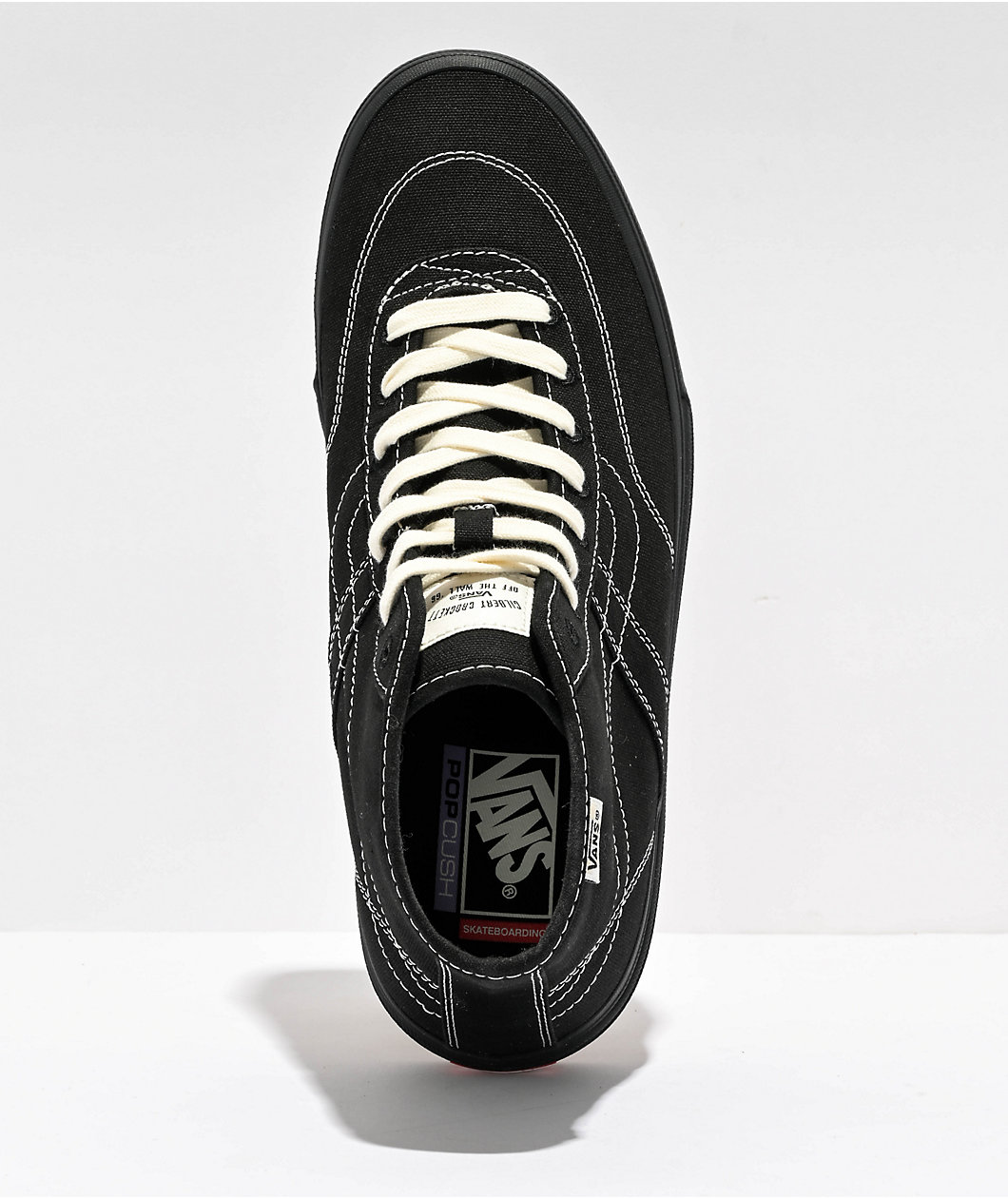 Vans Crockett High Black Canvas Skate Shoes