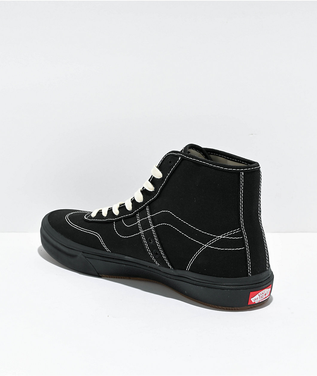 Vans Crockett High Black Canvas Skate Shoes