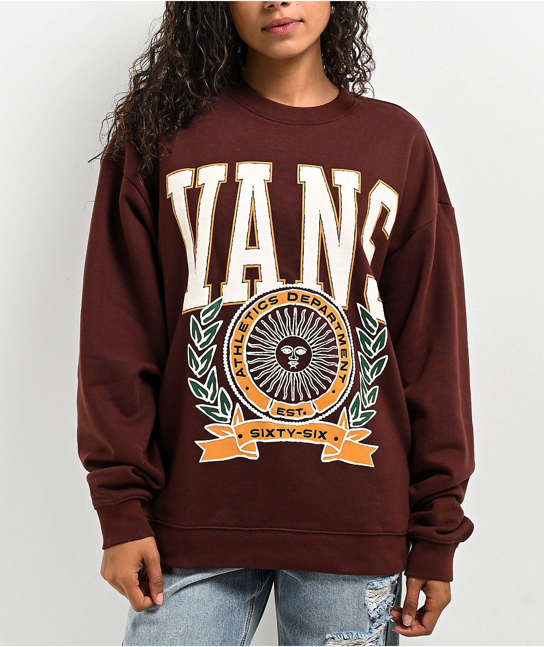 Vans First Team Bitter Chocolate Crewneck Sweatshirt