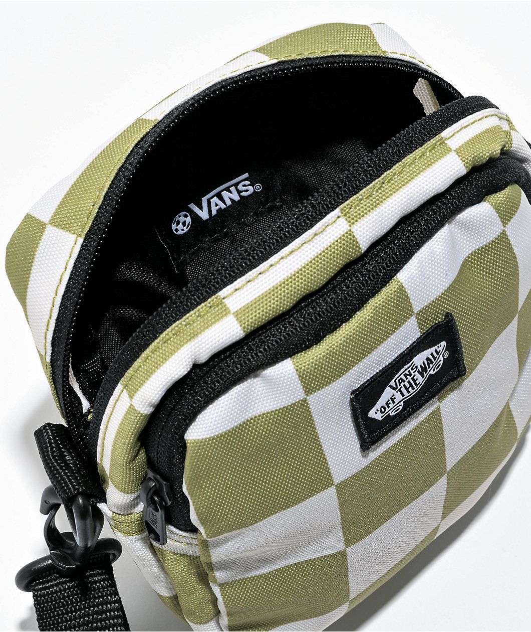 Vans Go Getter Green Checker Crossbody Bag