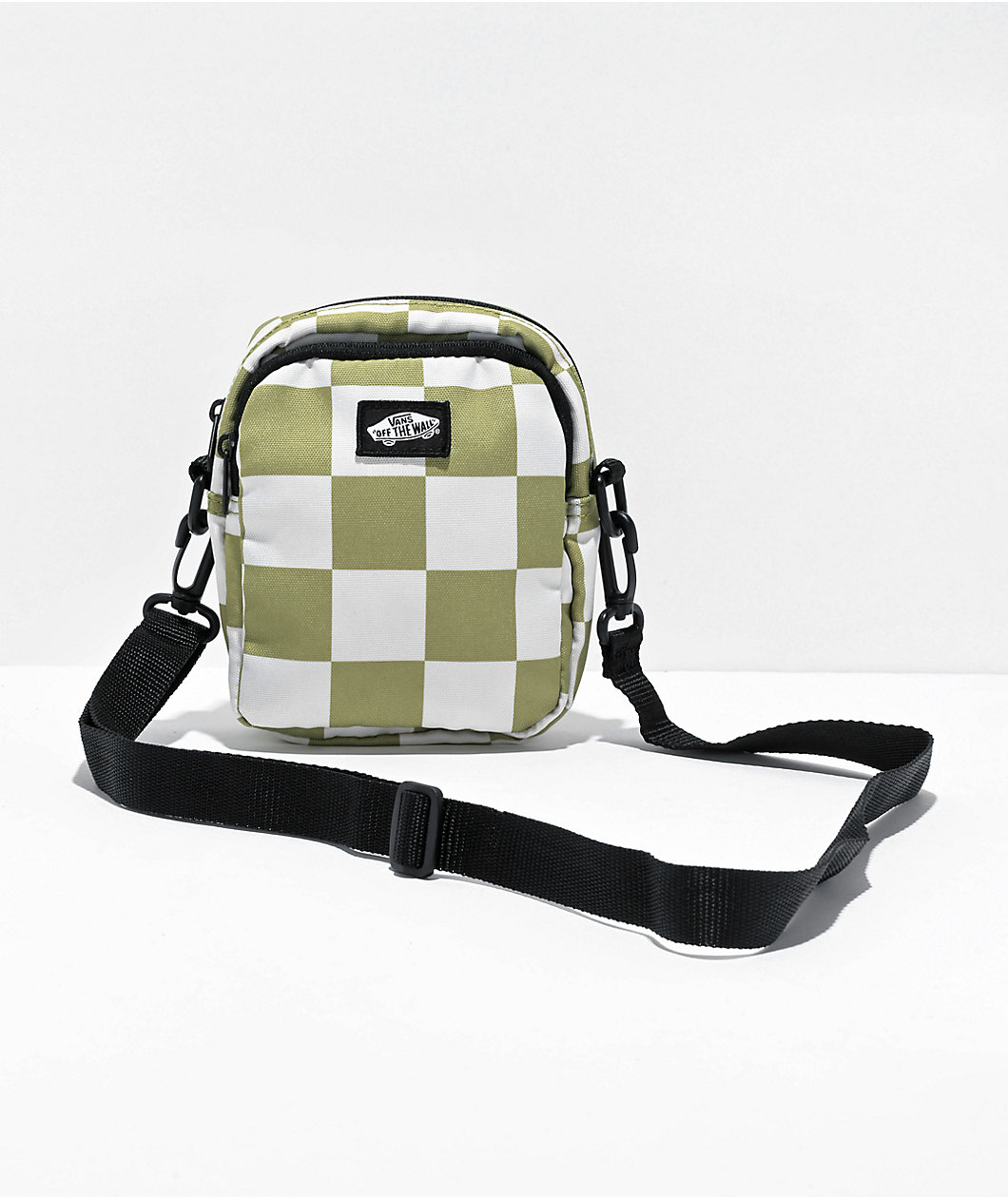 Vans Go Getter Green Checker Crossbody Bag