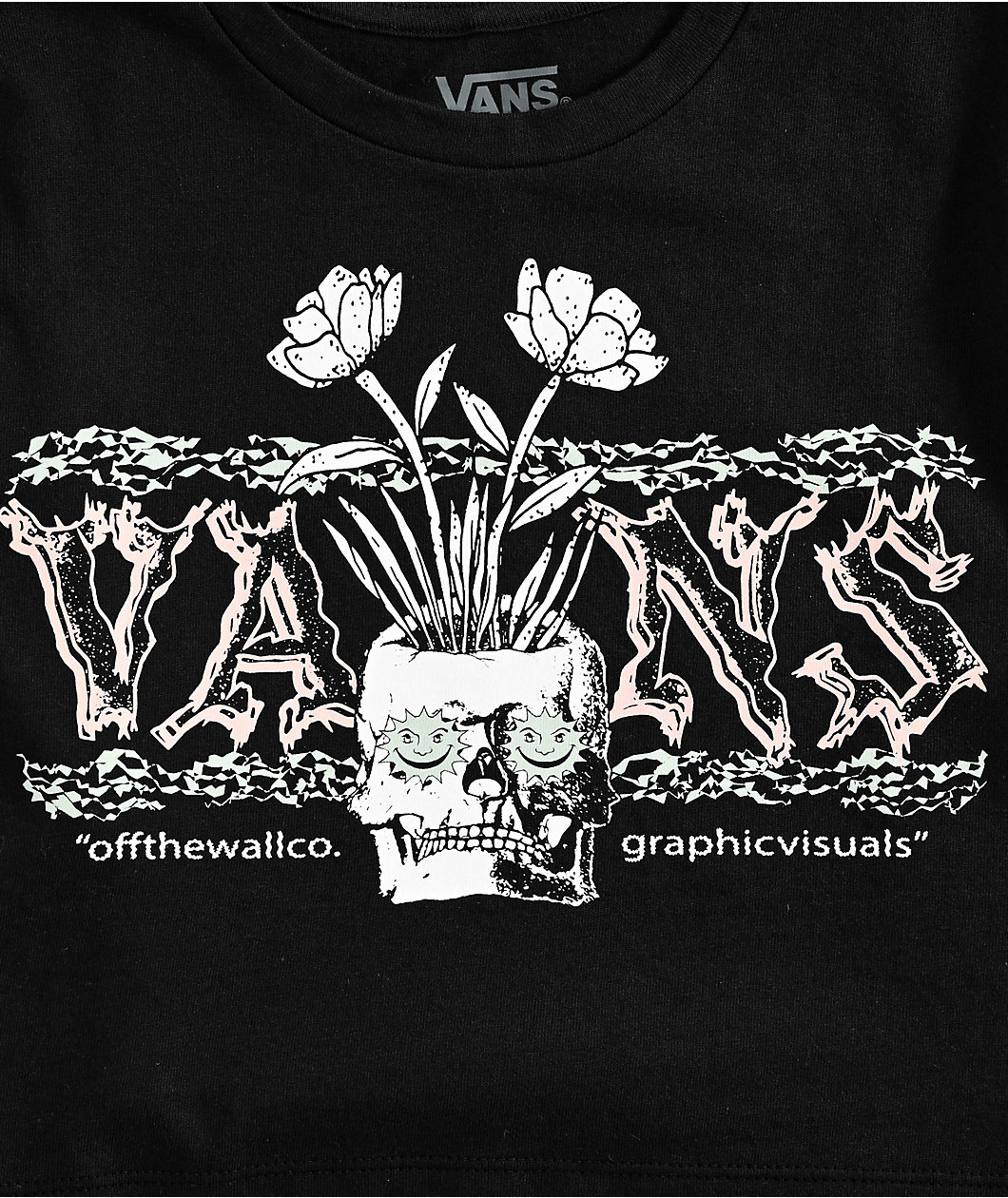 Vans Growing Ideas Black Crop T-Shirt