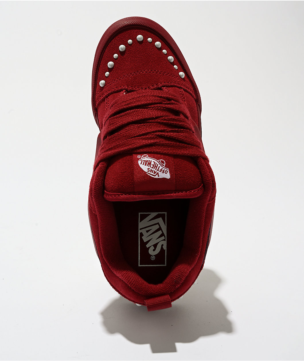 Vans Knu Skool Pearls Bordeaux Red Skate Shoes