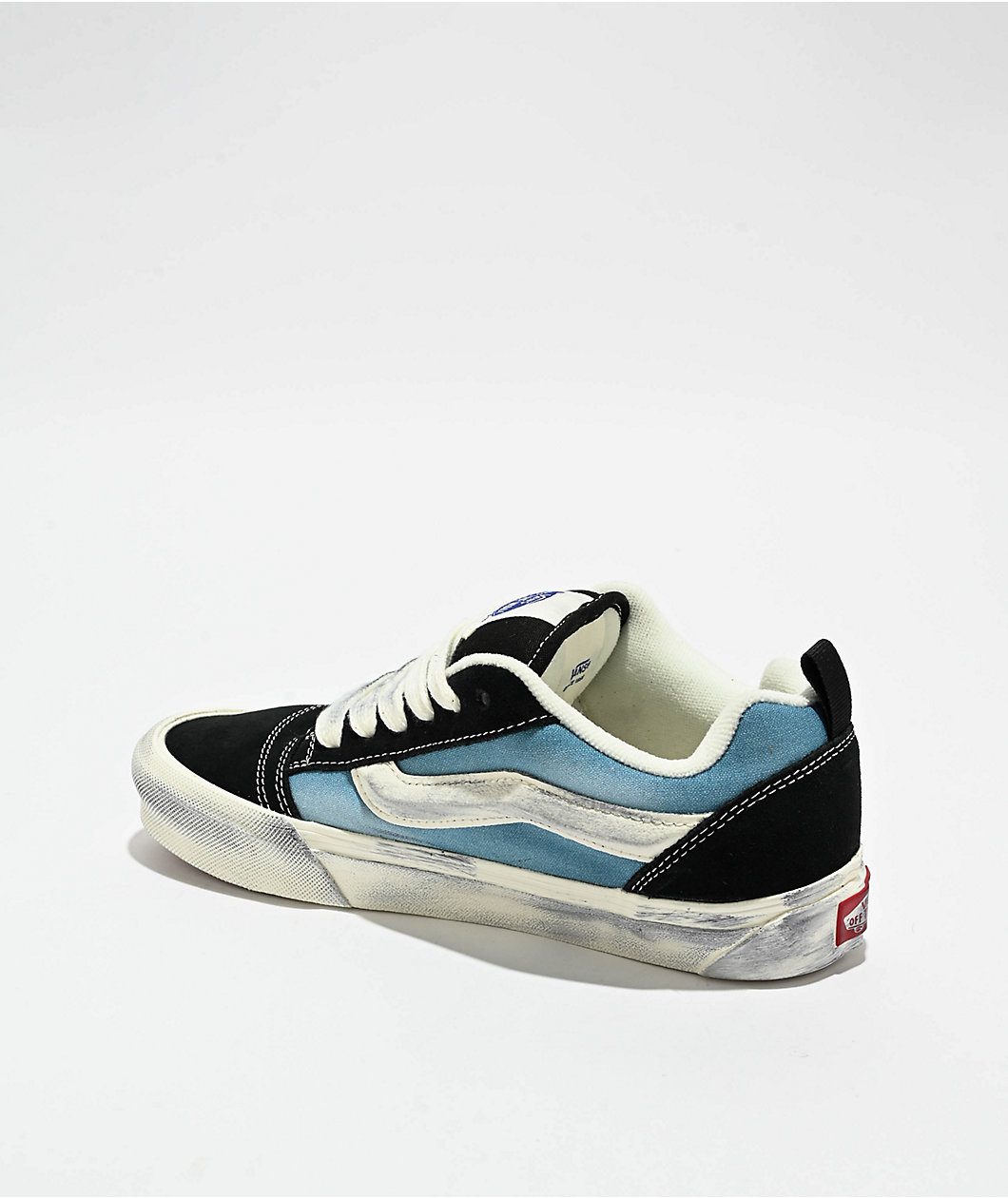 Vans Knu Skool Wave Washed Blue Skate Shoes