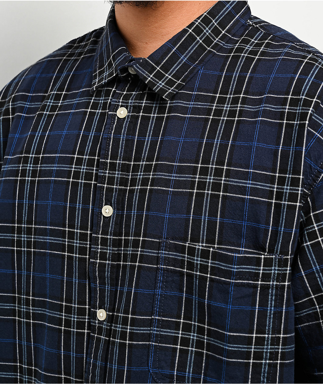 Vans Lawson Blue Plaid Short Sleeve Shirt