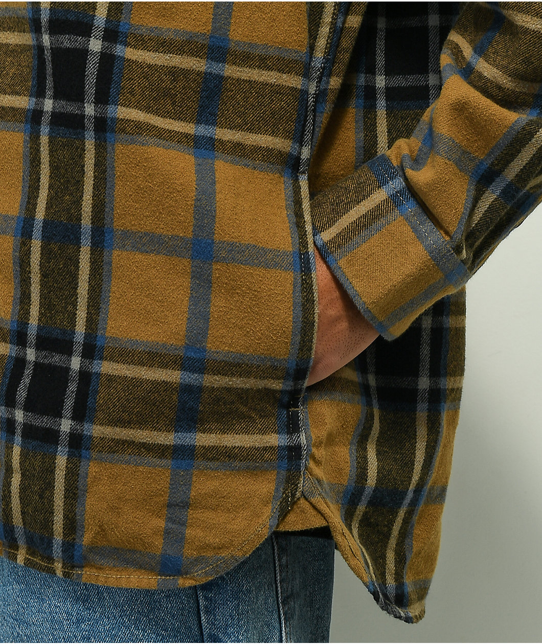 Vans Lopes Brown & Black Hooded Flannel Shirt