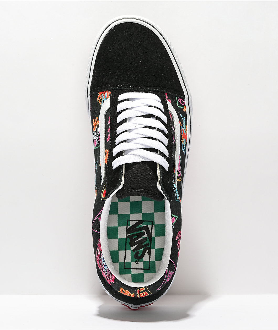 Vans Old Skool Black & Neon Skate Shoes