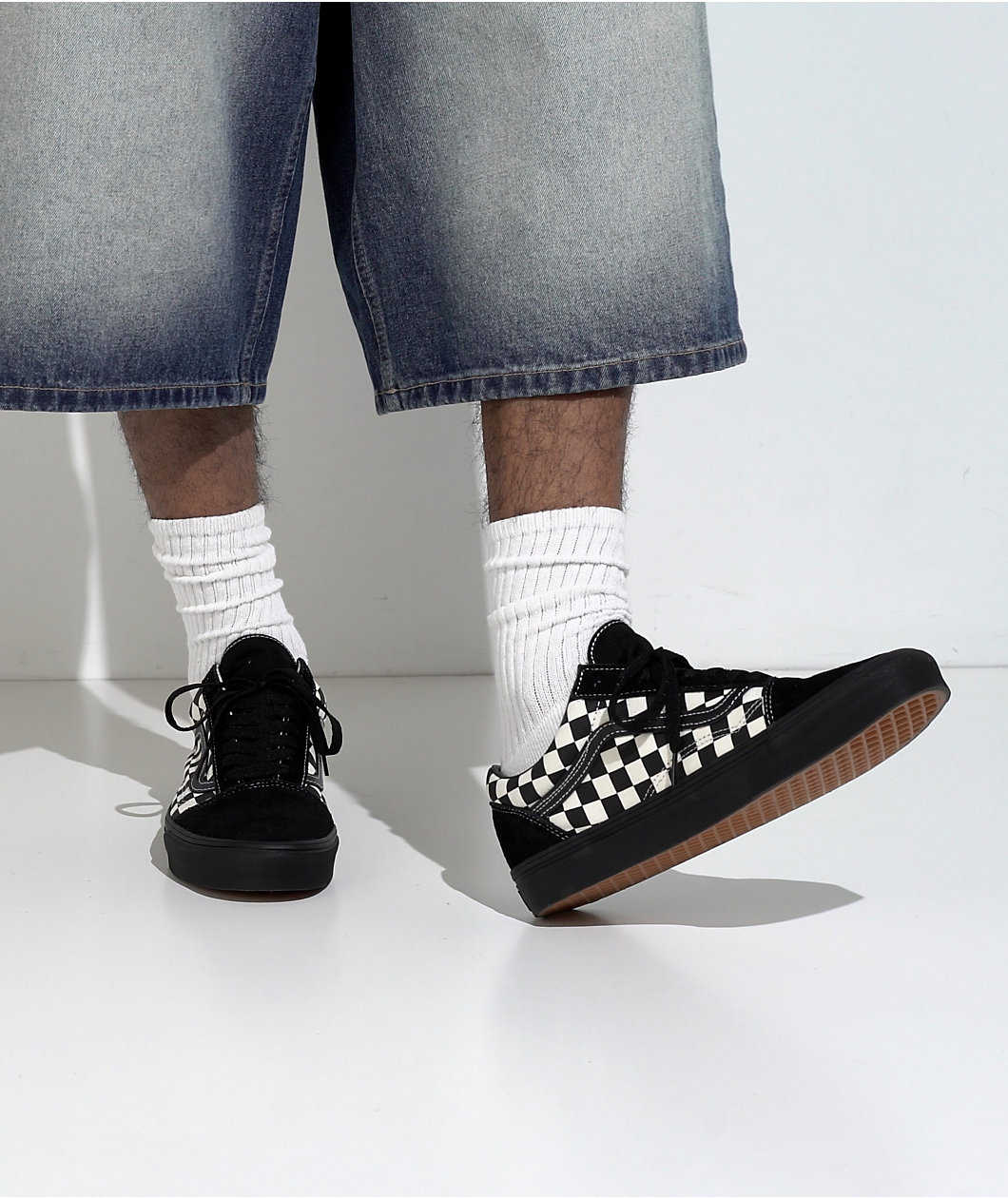 Vans Old Skool Checkerboard Black & White Skate Shoes