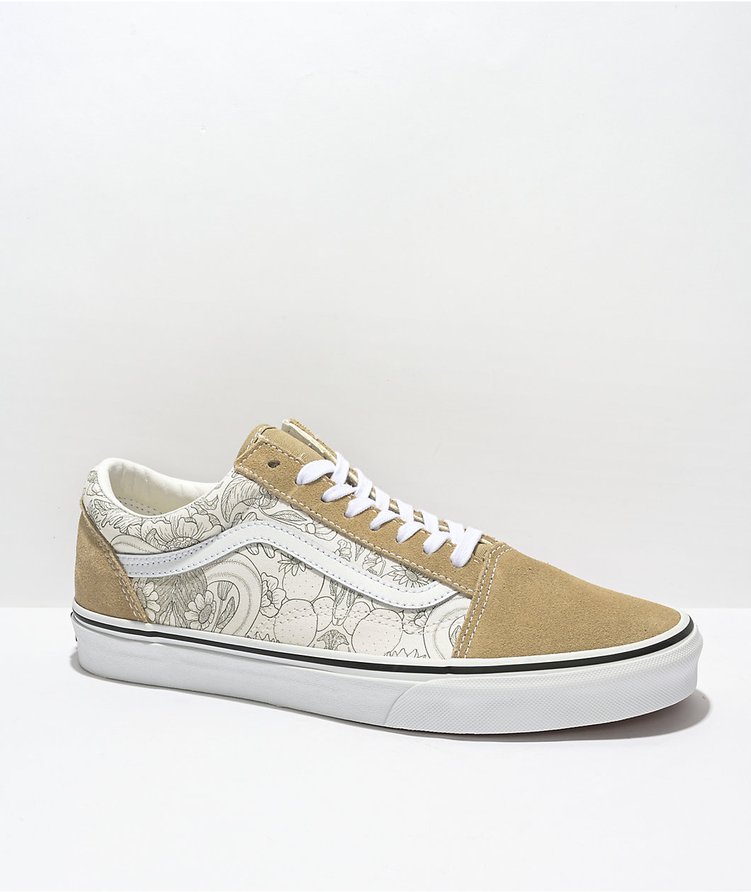 Vans Old Skool Desert Skulls Incense & White Skate Shoes