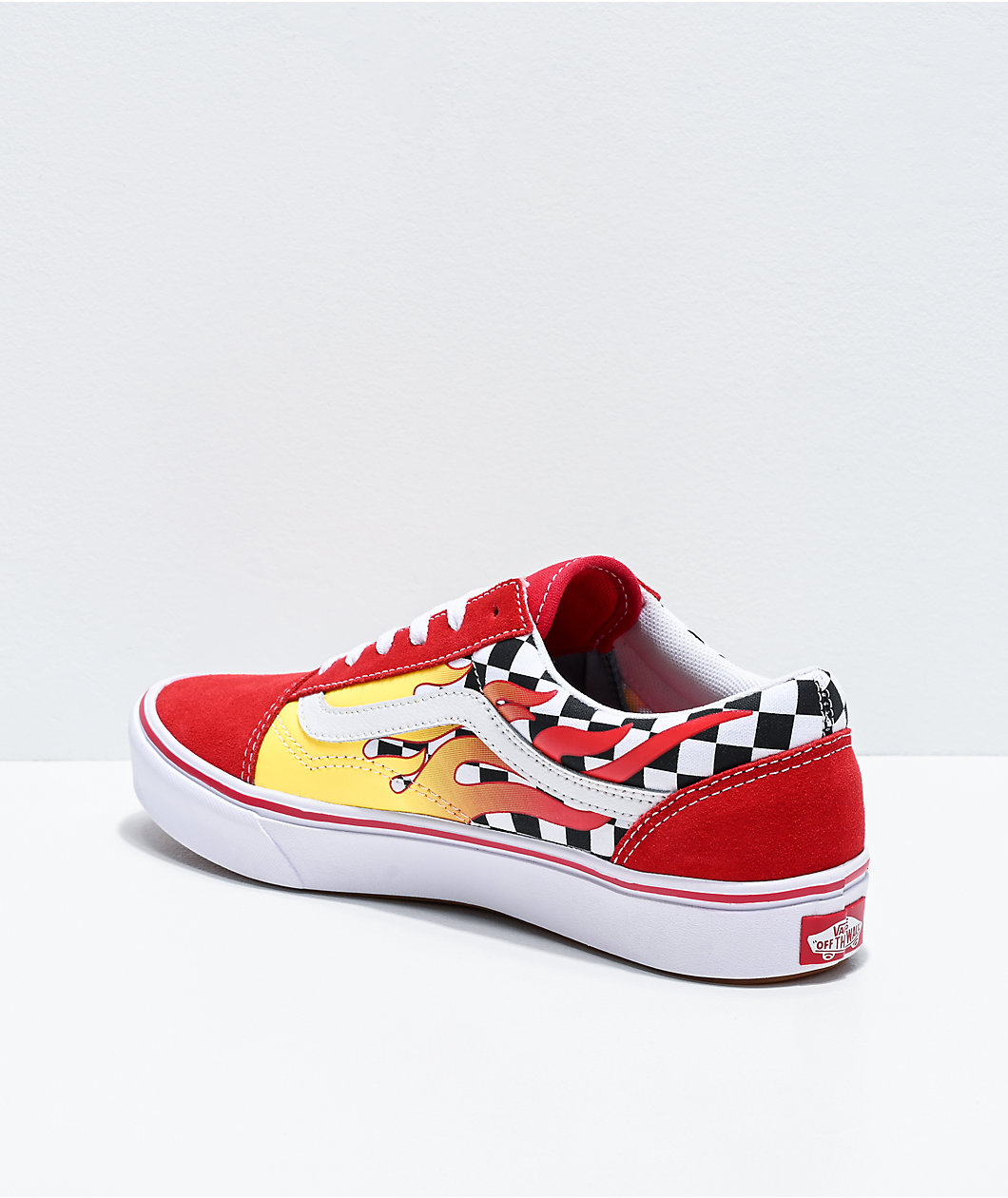 Vans Old Skool Flame Checkerboard Skate Shoes