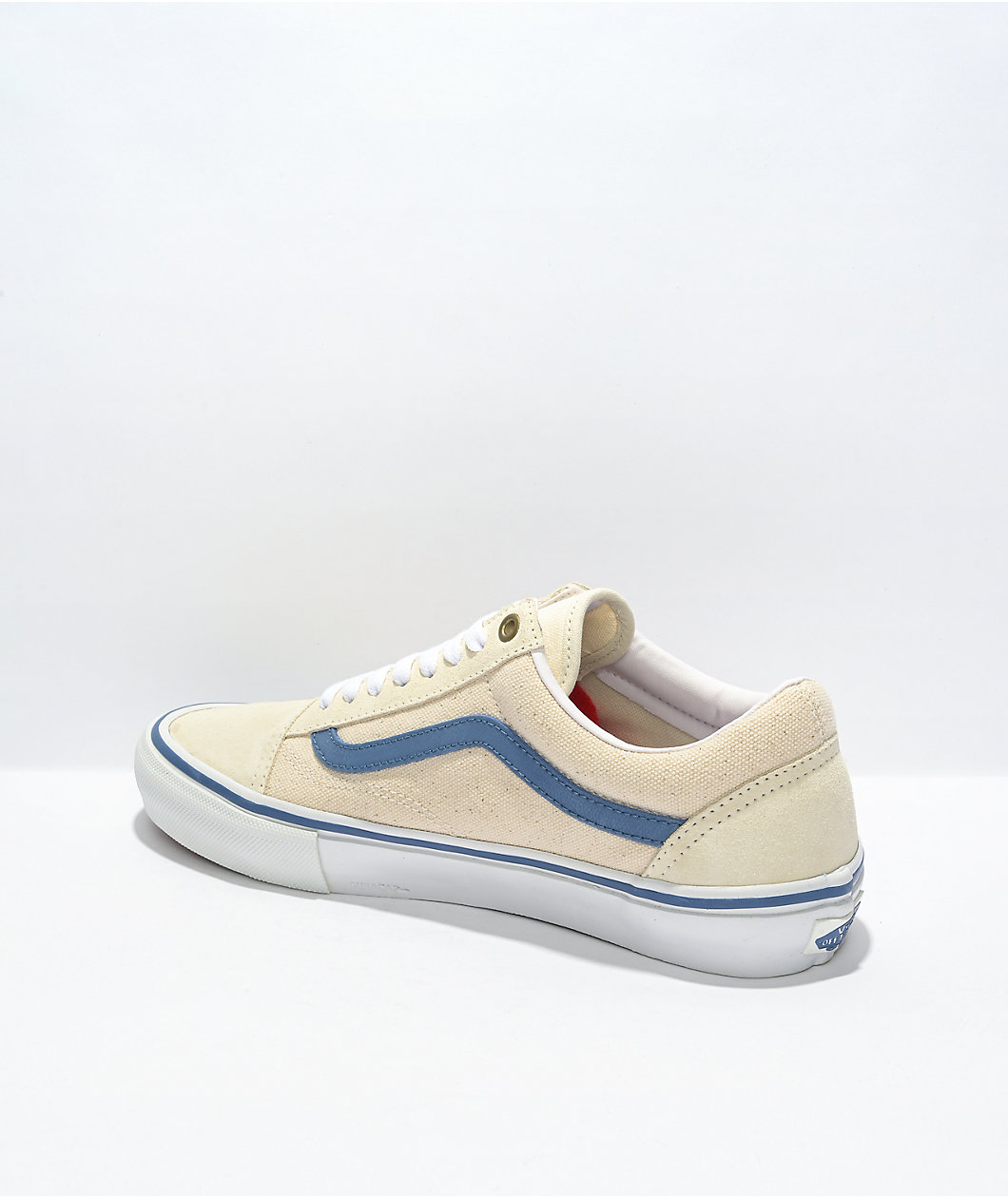 Vans Old Skool Off-White & Pale Blue Canvas Skate Shoes