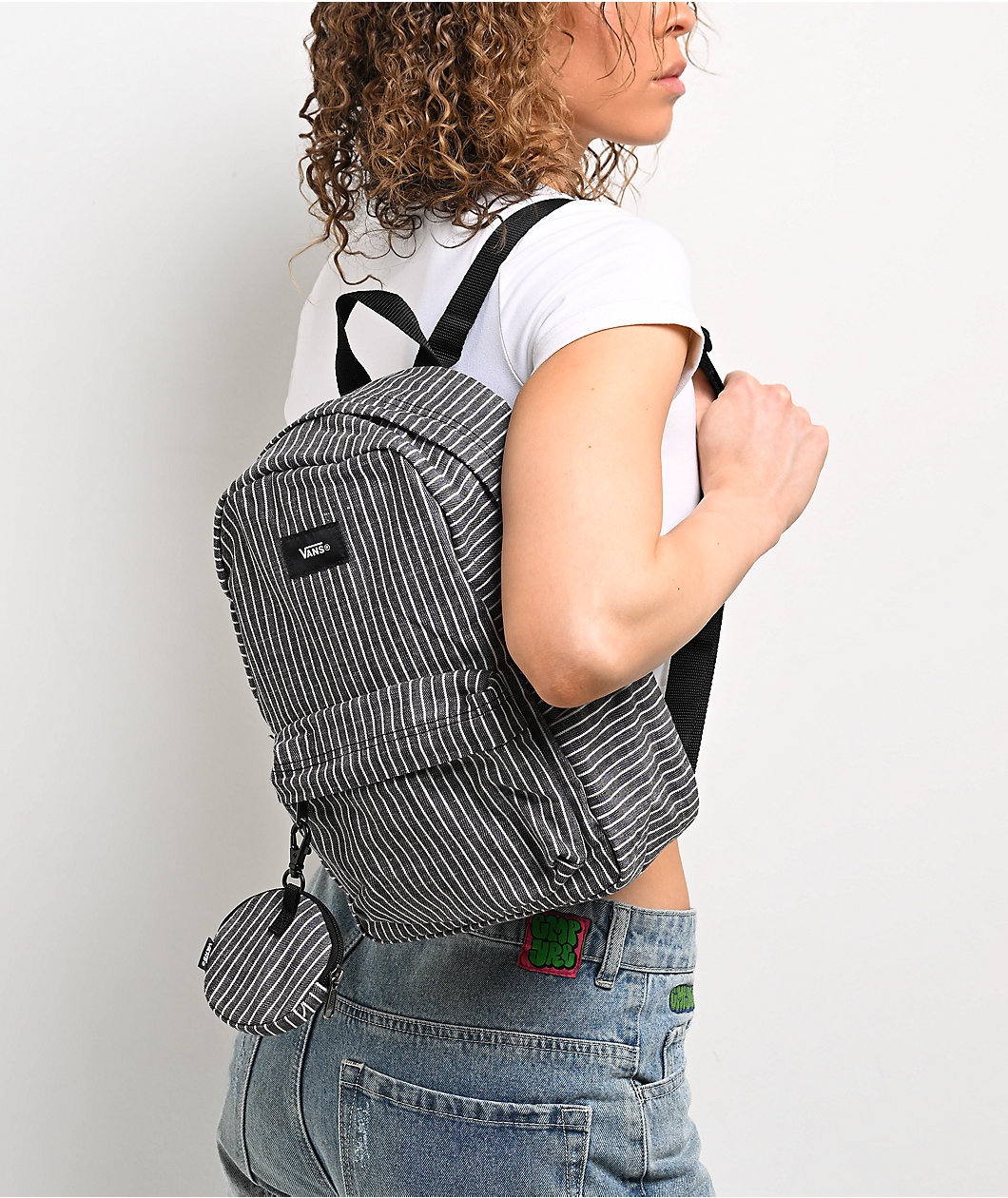 Vans Old Skool Stripe Black & White Mini Backpack
