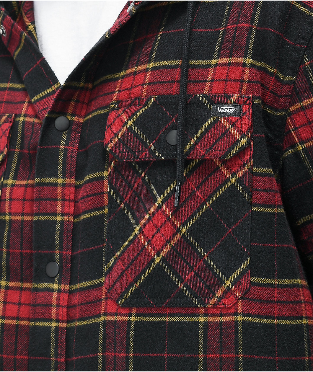 Vans Parkway II Pomegranate & Black Hooded Flannel Shirt