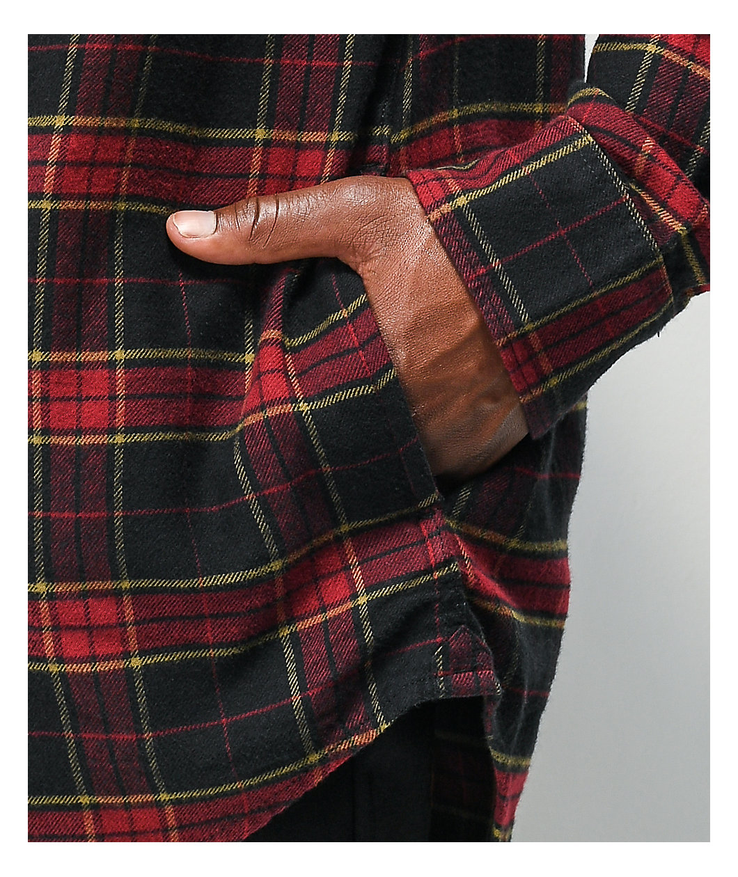Vans Parkway II Pomegranate & Black Hooded Flannel Shirt
