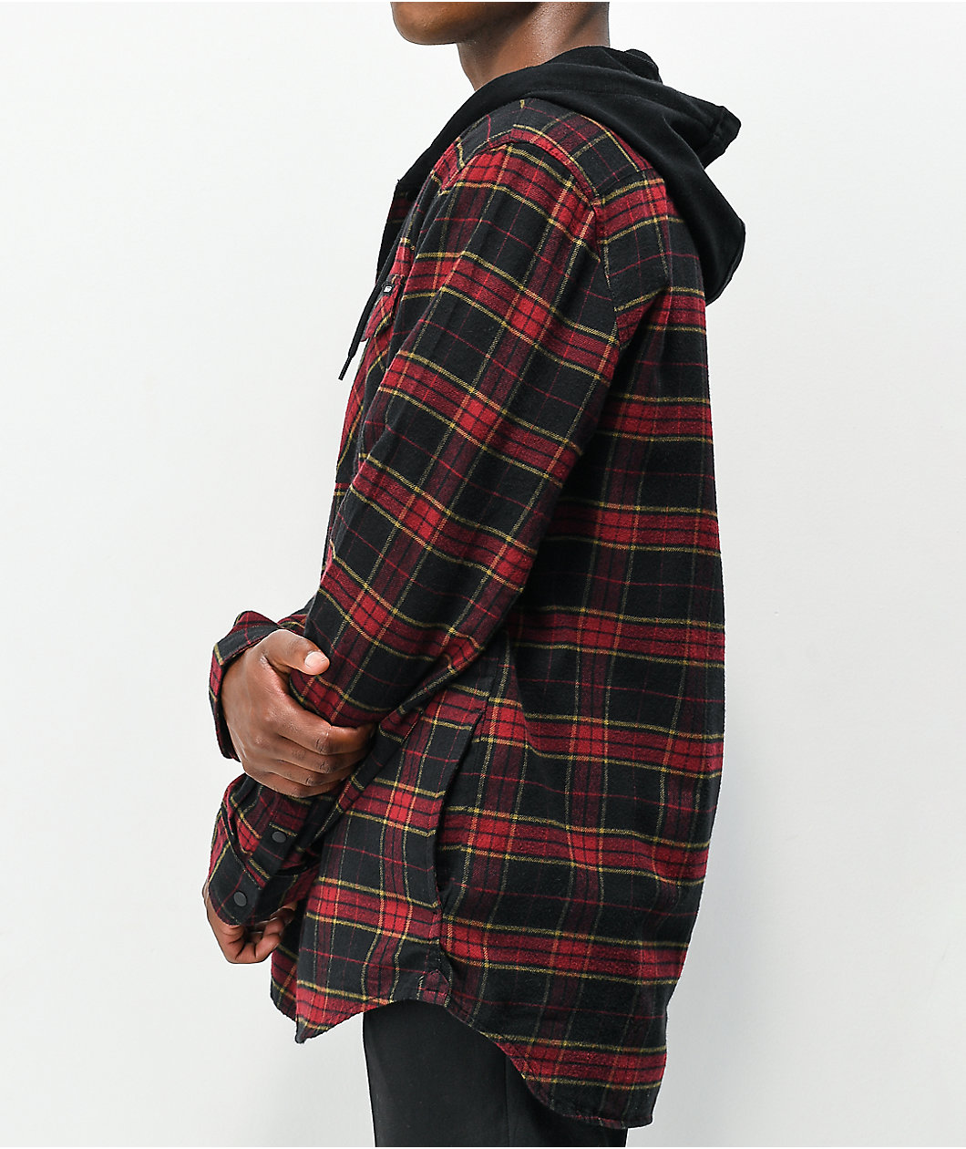 Vans Parkway II Pomegranate & Black Hooded Flannel Shirt