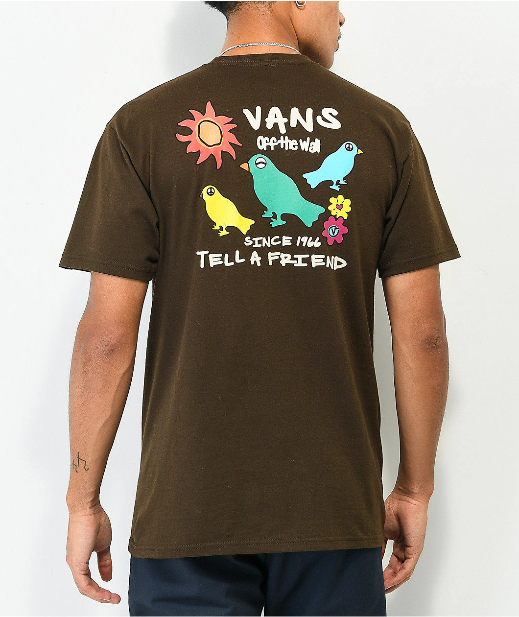 Vans Peace Eye View Brown T-Shirt