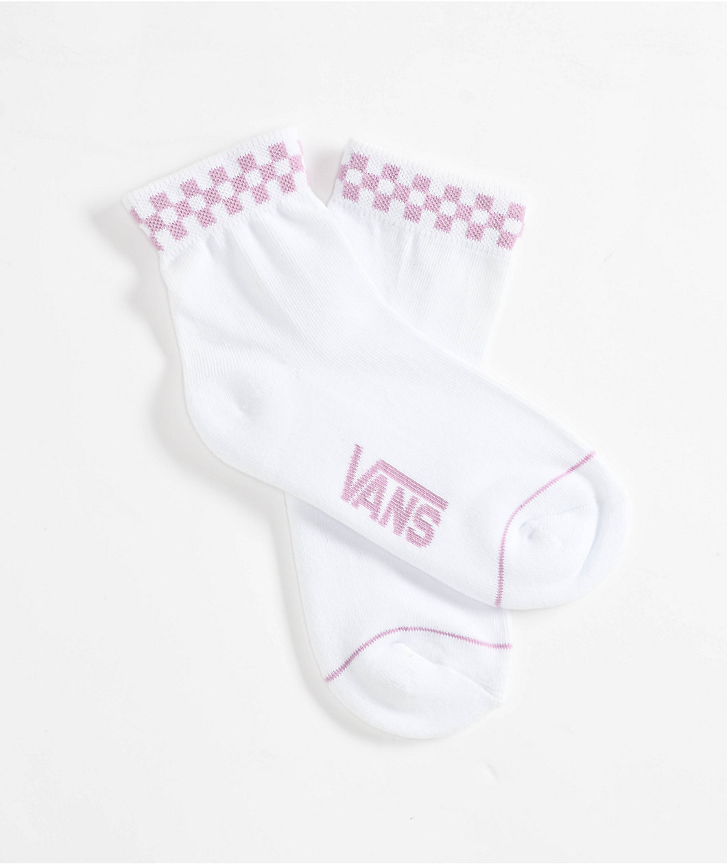 Vans Peek-A-Check White & Lavender Mist Ankle Socks