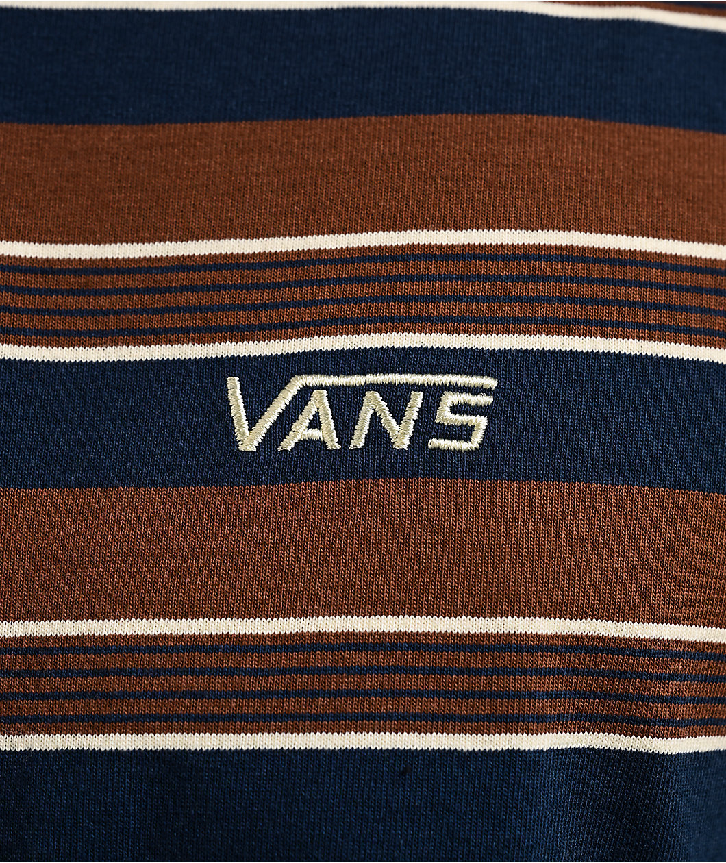 Vans Pismo Stripe Brown & Blue Knit Boxy T-Shirt