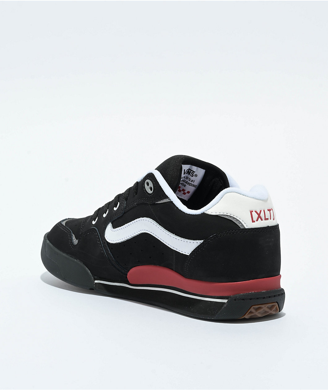 Vans Rowley XLT Black, White, & Red Skate Shoes