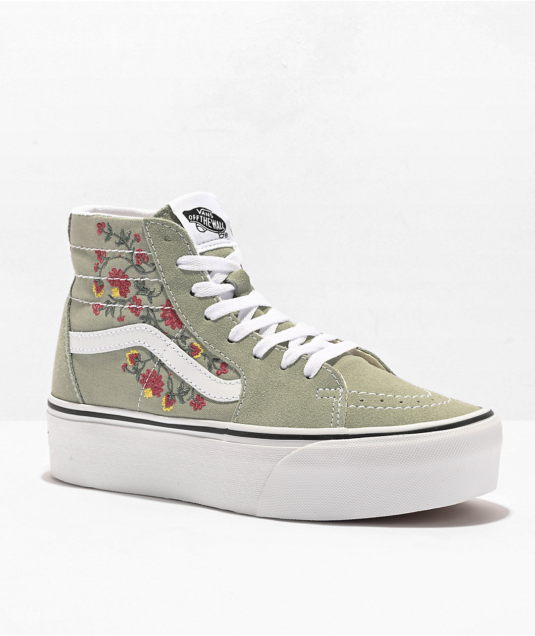 Vans Sk8-Hi Tapered Stackform Floral Embroidery Platform Shoes