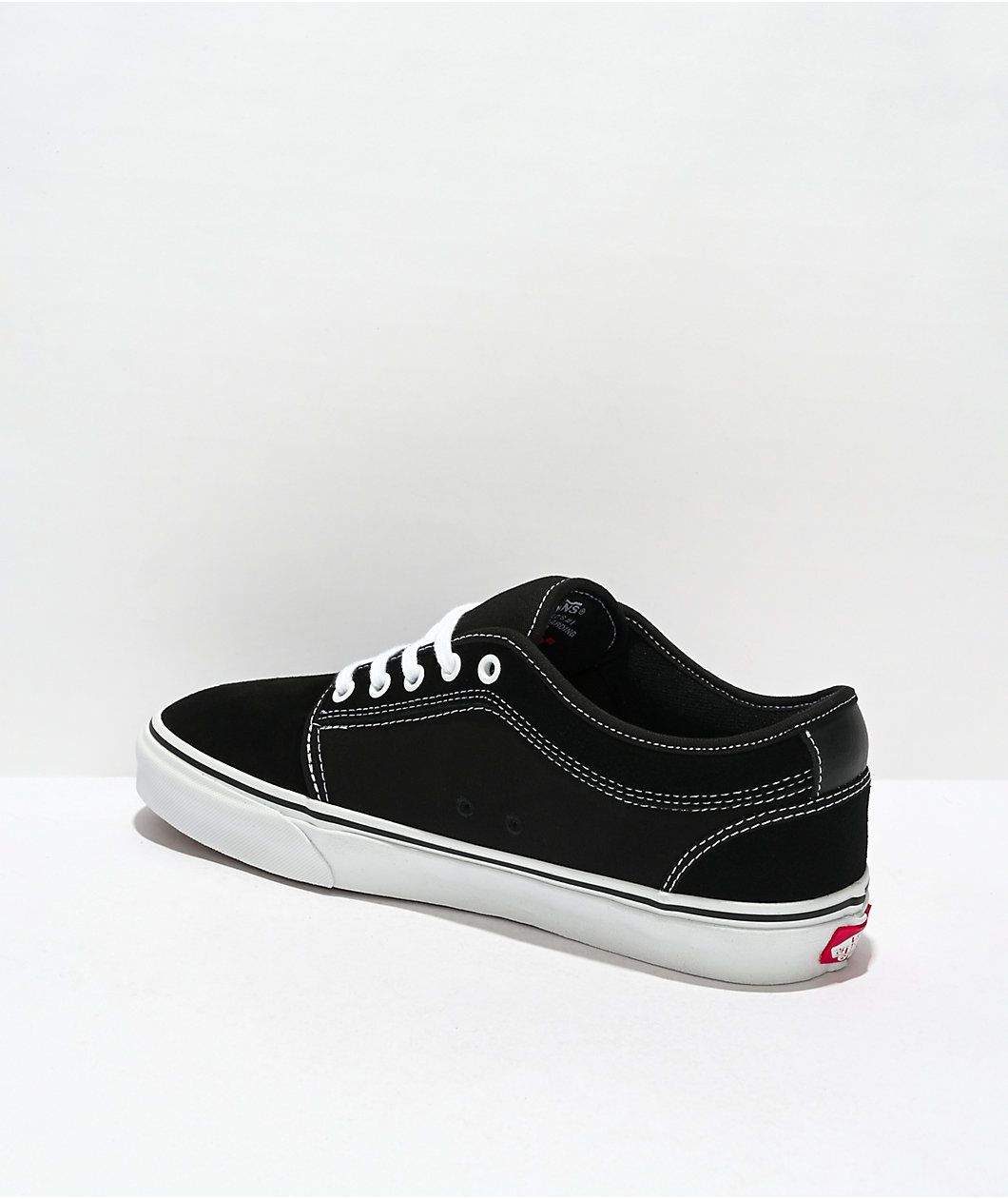 Vans Skate Chukka Low Black & White Suede Skate Shoes