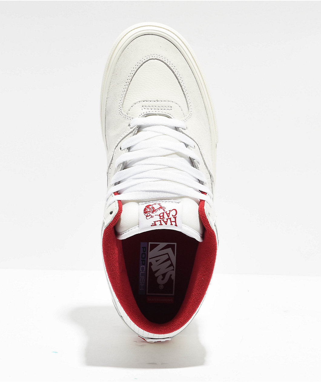 Vans Skate Half Cab Sport White & Red Skate Shoes