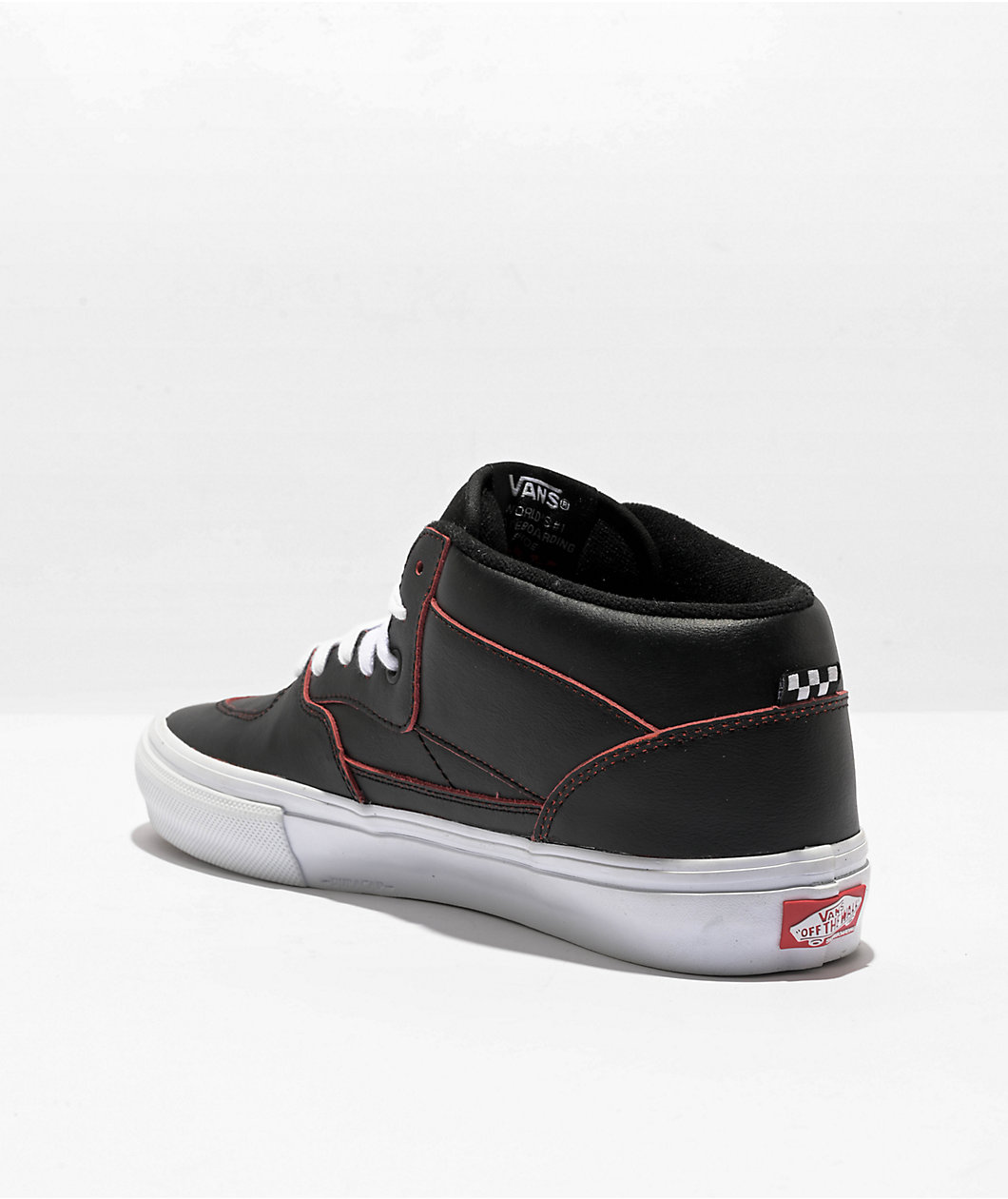 Vans Skate Half Cab Wearaway Black & Orange Leather Skate Shoes