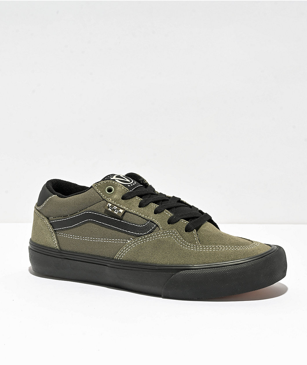 VANS★ROWAN★兼用★OLIVE/BLACK Vans Skate Rowan Olive & Black Skate Shoes at Mall of