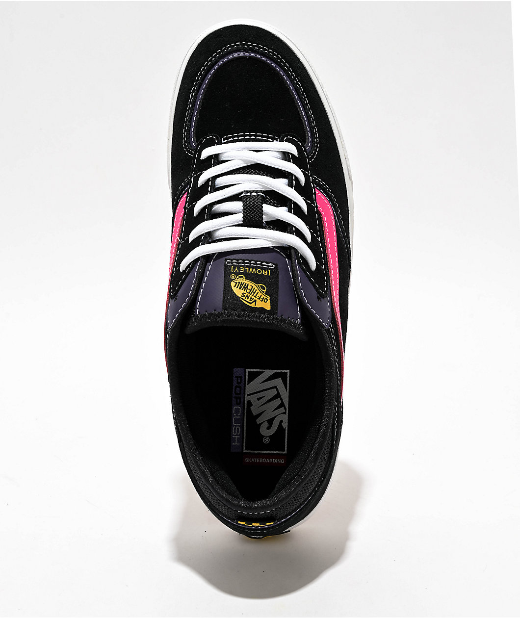 Vans Skate Rowley Suede Black & Pink Skate Shoes