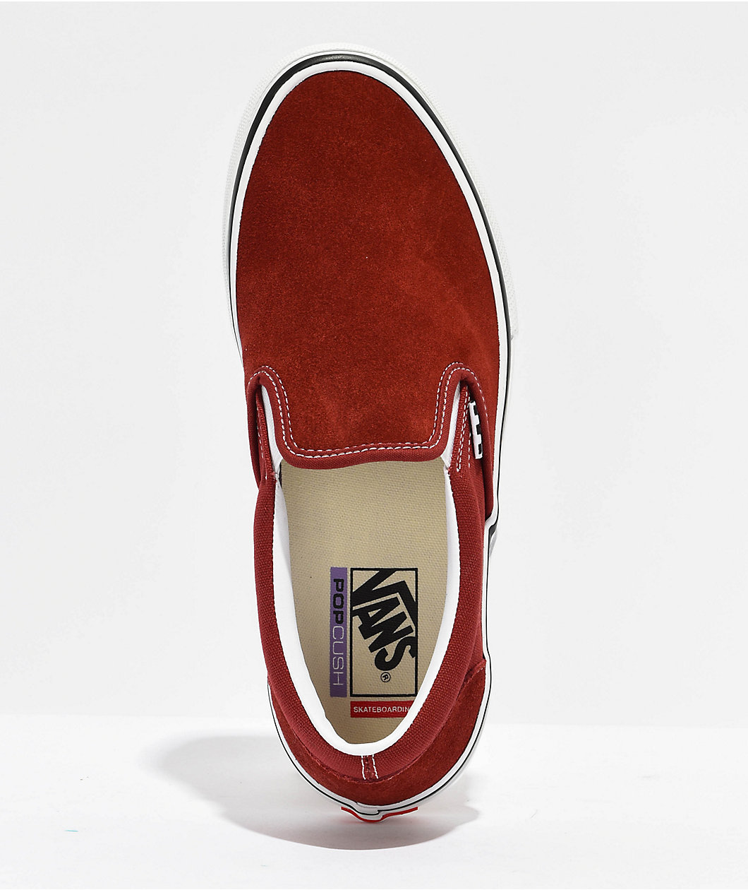 Vans Skate Slip-On Brick Red Skate Shoes