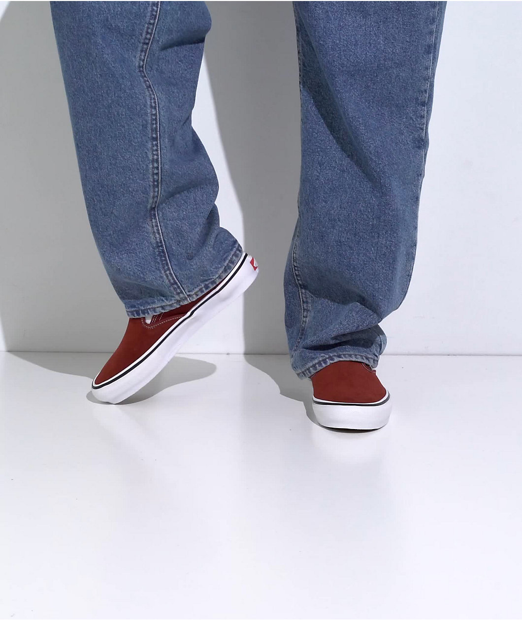 Vans Skate Slip-On Brick Red Skate Shoes