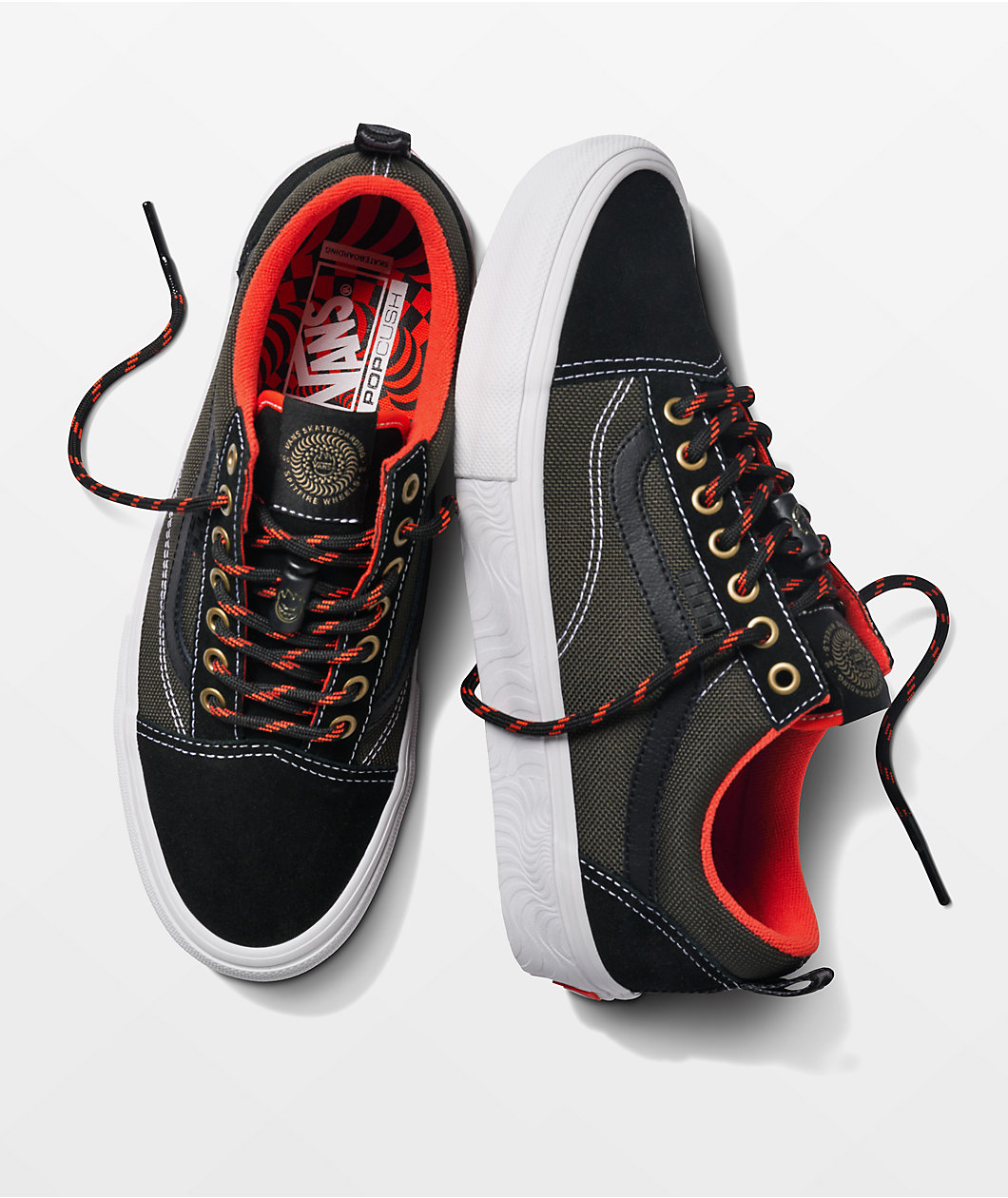 Vans Skate x Spitfire Old Skool Black & Flame Skate Shoes