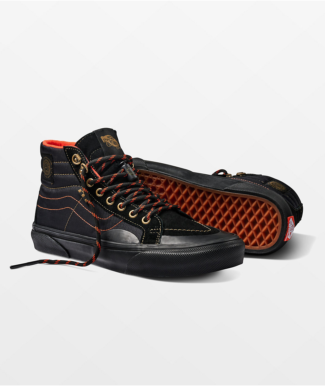 Vans Skate x Spitfire Sk8-Hi Reissue Black & Flame Skate Shoes