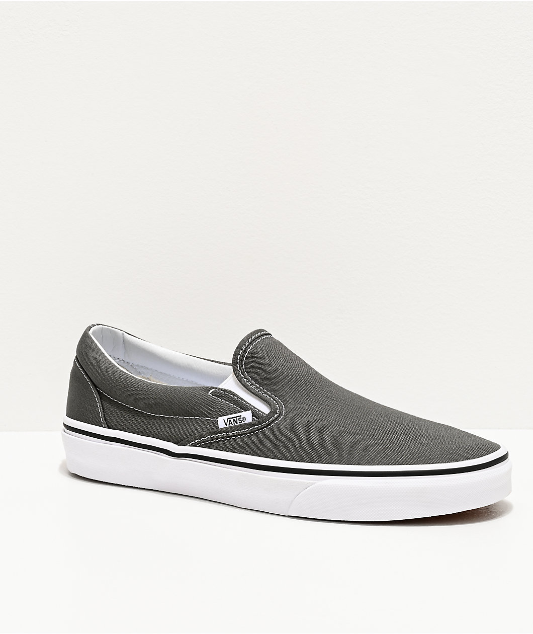 Vans Slip-On Charcoal White Skate Shoes