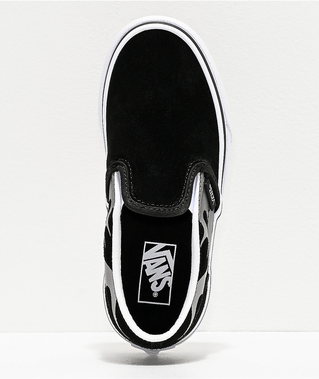 Vans Slip-On Suede Flame Black Skate Shoes