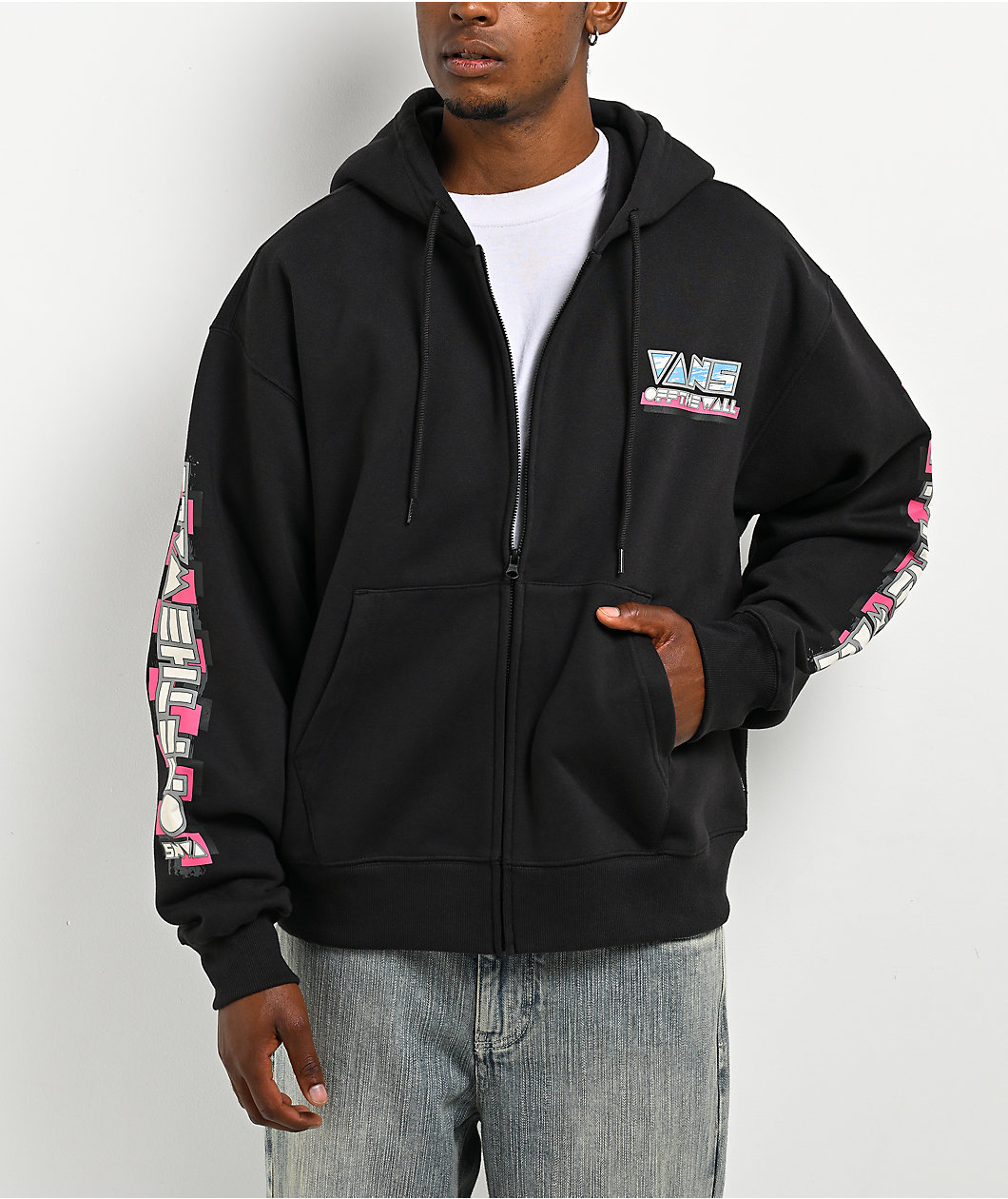 Vans Slopes Up Black Zip Hoodie