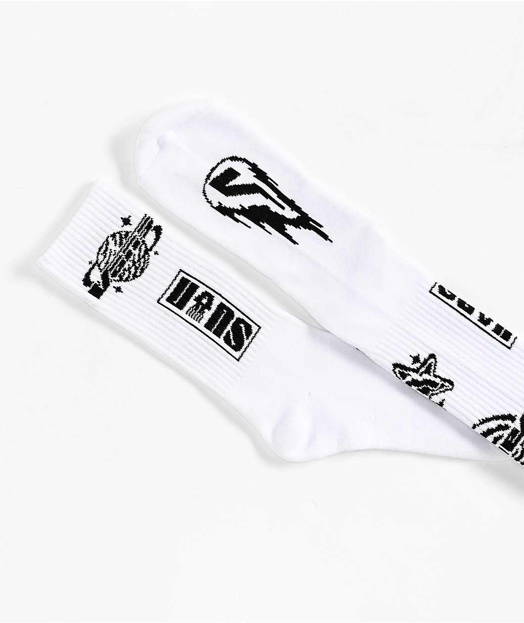 Vans Space Logo White Crew Socks