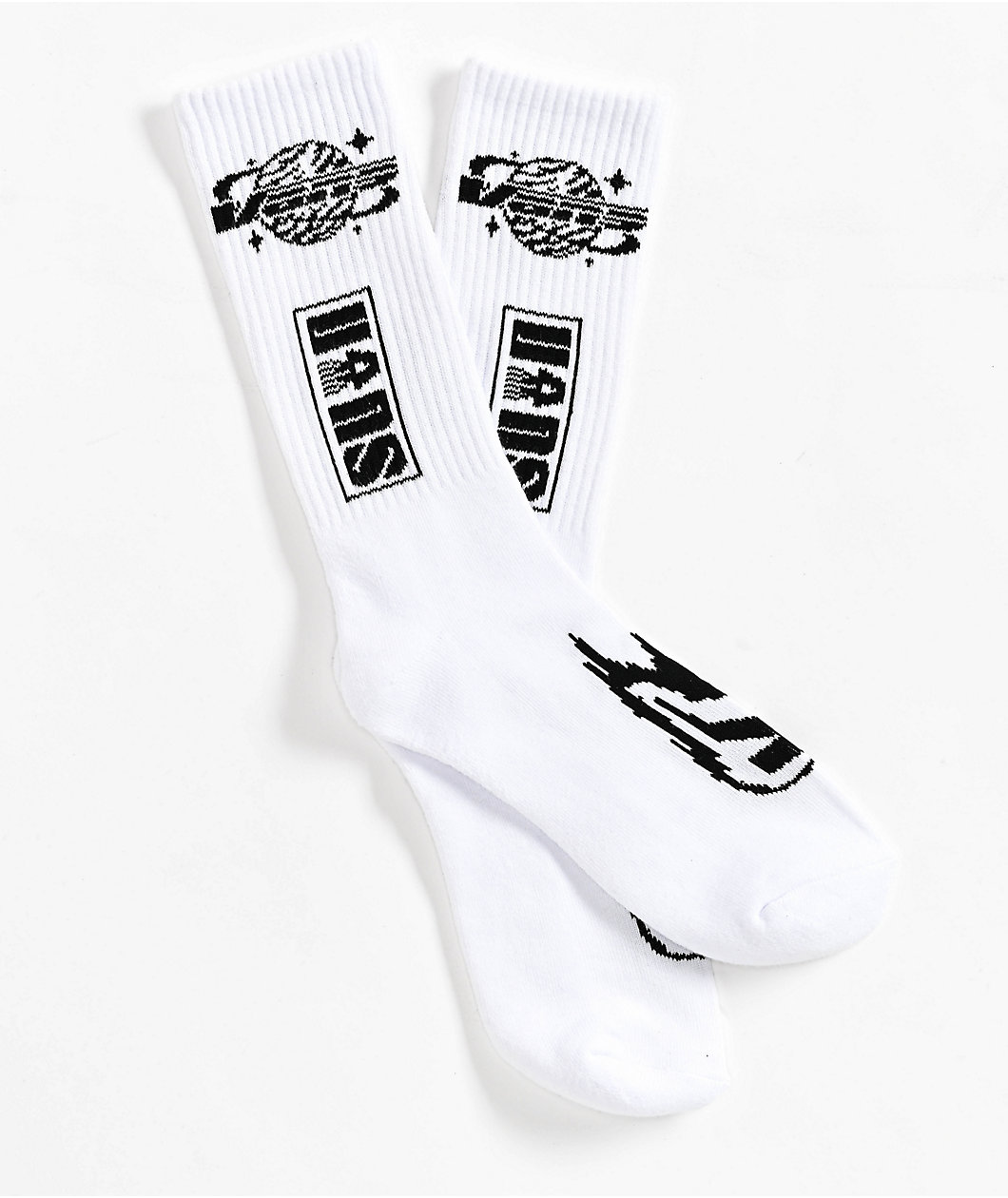 Vans Space Logo White Crew Socks