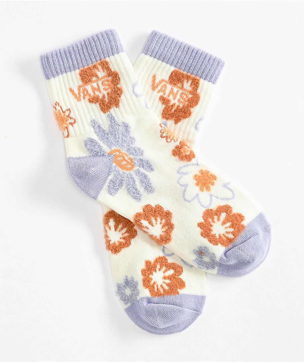 Vans Summer Bloom Purple & Beige Ankle Socks 