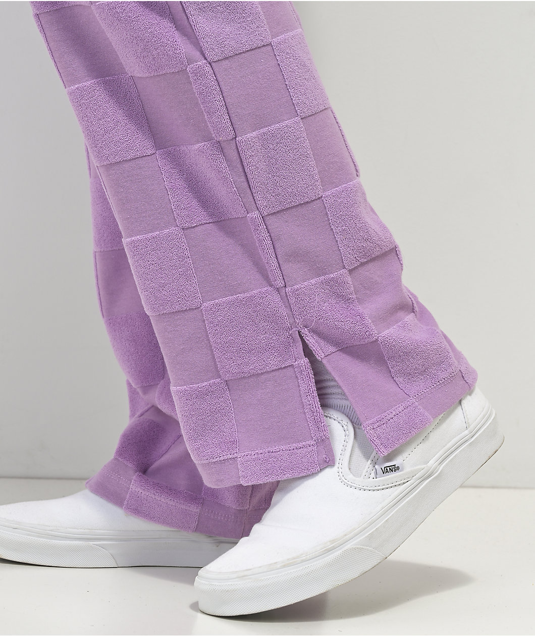 Vans Teri Lavender Checkered Terry Cloth Pants