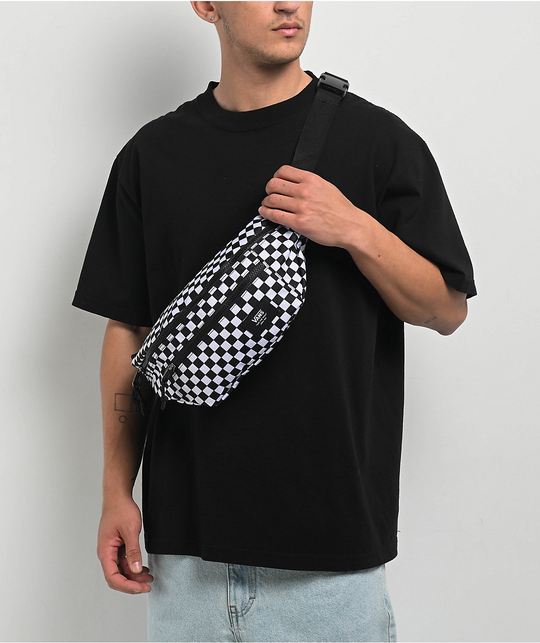 Vans Ward Black & White Checkered Fanny Pack