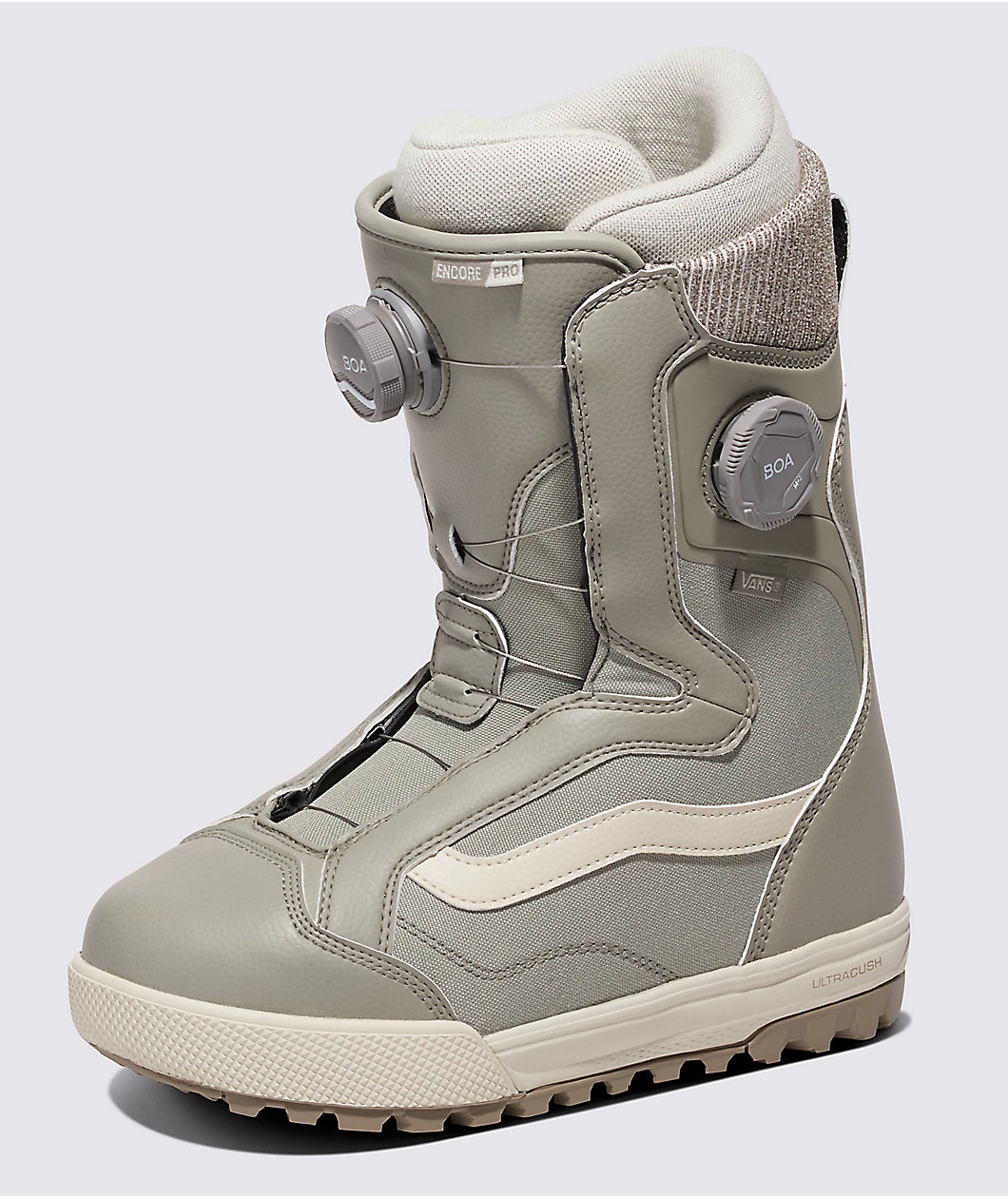 Vans Women s Encore Pro Khaki White Snowboard Boots Liberty Center