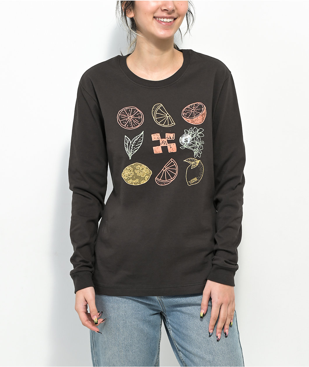 Vans x Lizzie Armanto Fruit Black Long Sleeve Shirt