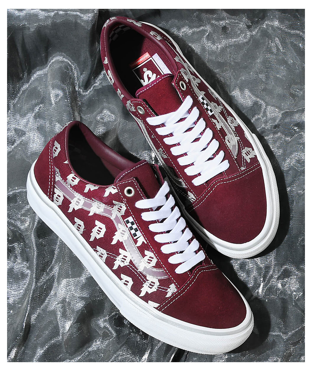 Vans x Primitive Skate Old Skool Maroon Skate Shoes